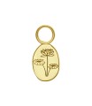 Water Lily Birth Flower Silver Charms CH-341